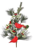 Shop For 22" Frosted Cardinals Holly Spray