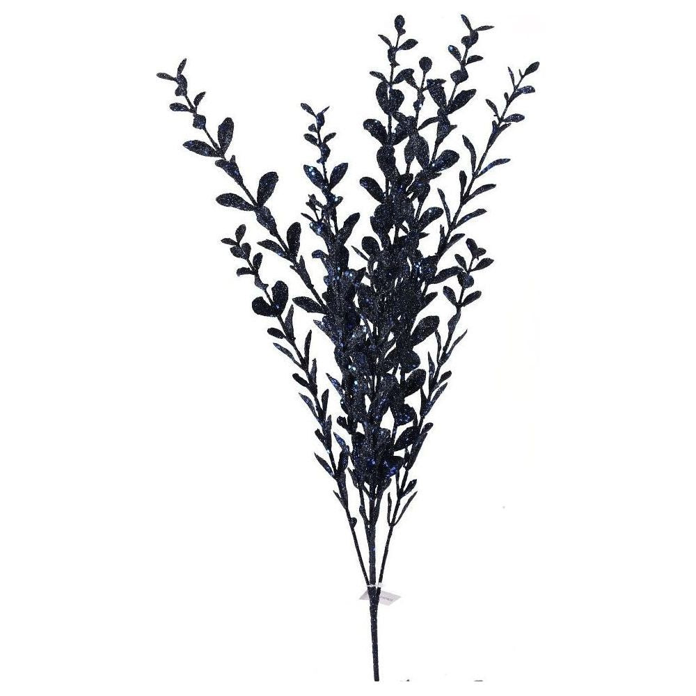 Shop For 22" Glitter Boxwood Spray: Midnight Blue