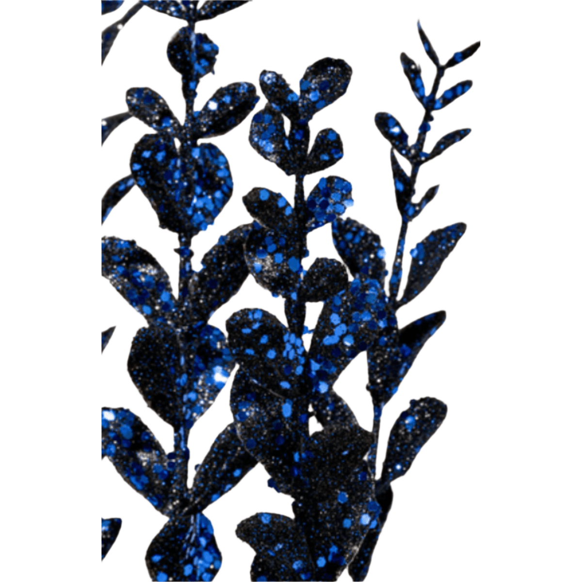 Shop For 22" Glitter Boxwood Spray: Midnight Blue