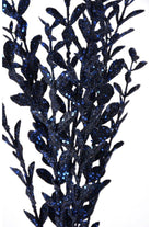 Shop For 22" Glitter Boxwood Spray: Midnight Blue