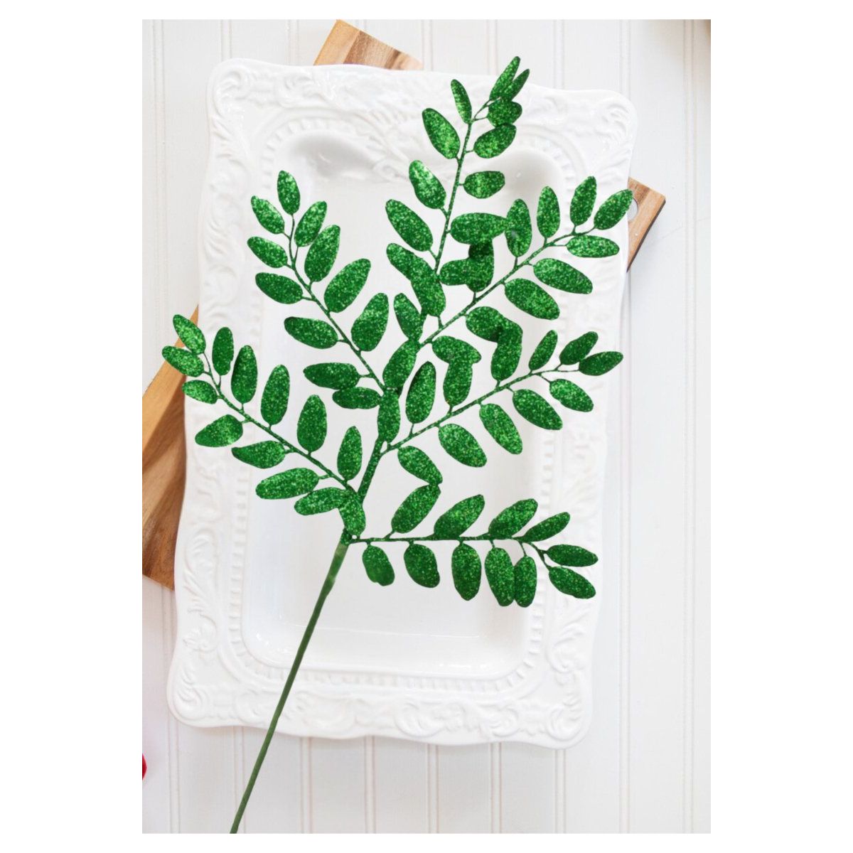 Shop For 22" Honey Locust Glitter Spray: Holiday Green