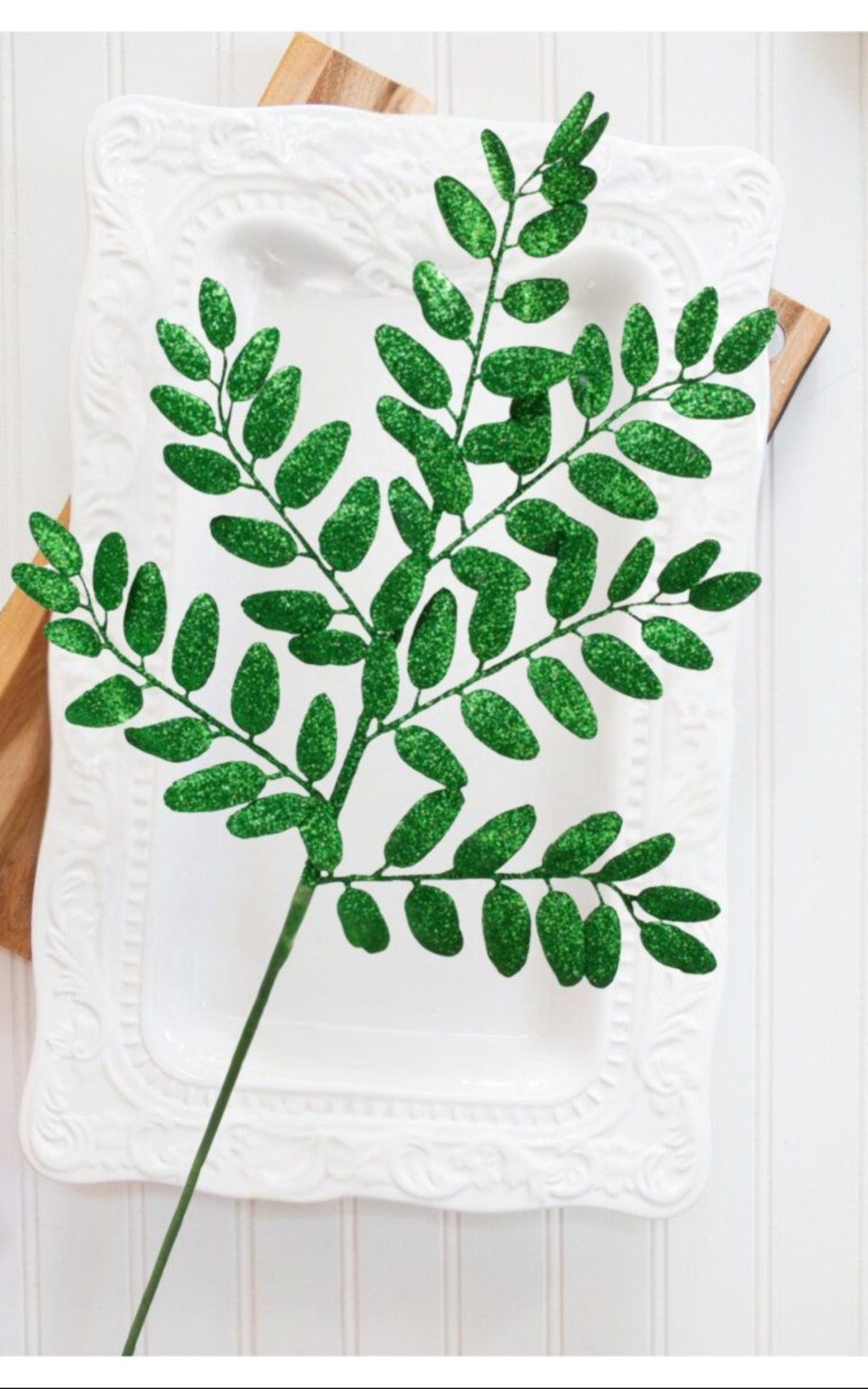 Shop For 22" Honey Locust Glitter Spray: Holiday Green