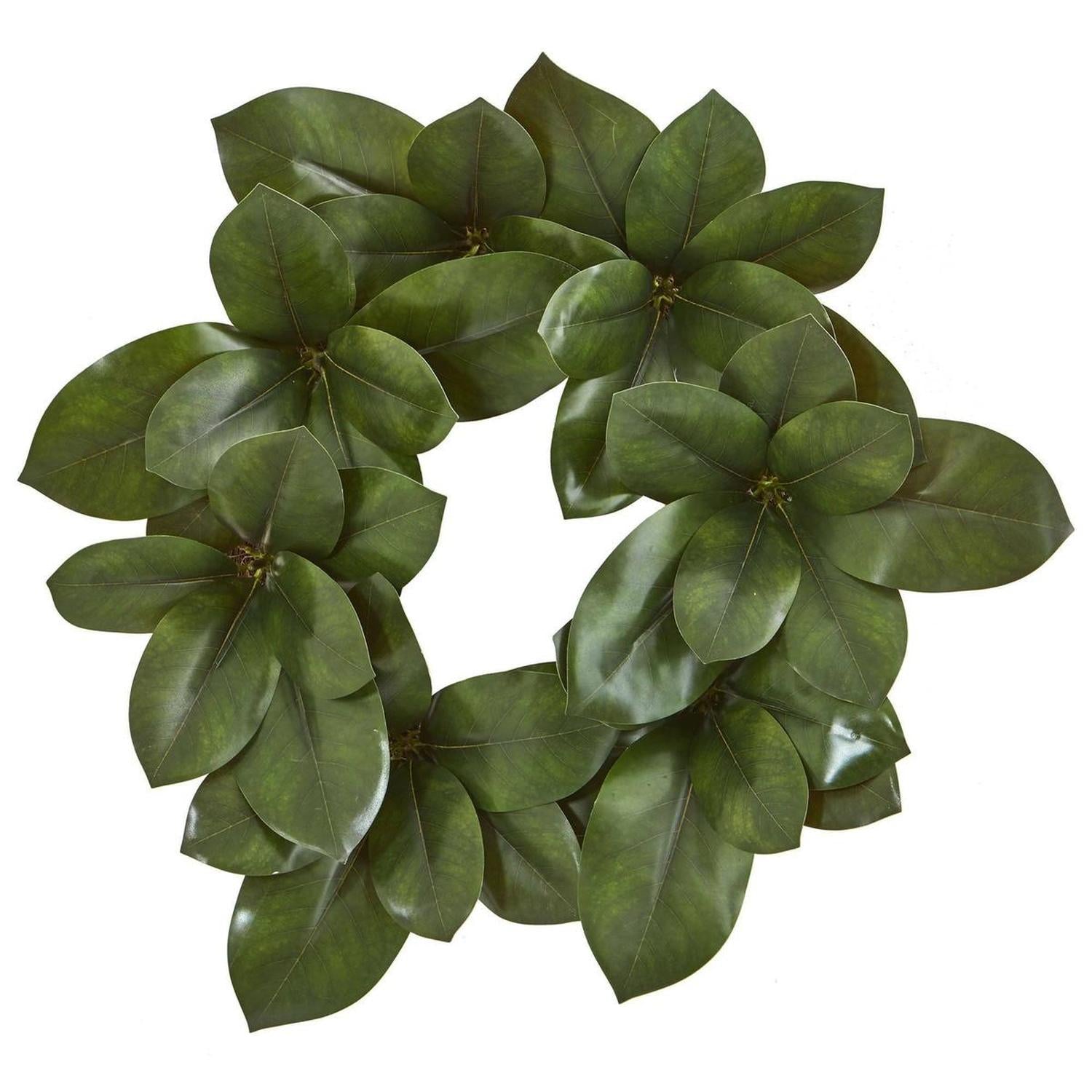 Shop For 22” Magnolia Leaf Artificial Wreath