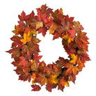 Shop For 22” Maple Leaf Artificial Wreath