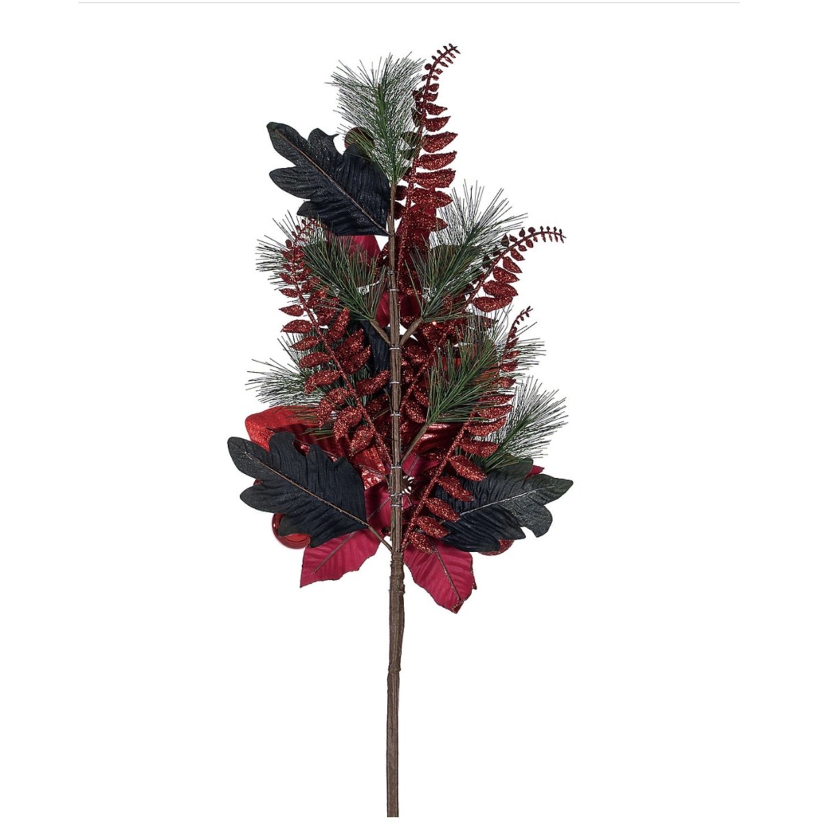 Shop For 22" Merry Red Poinsettia Fern Spray