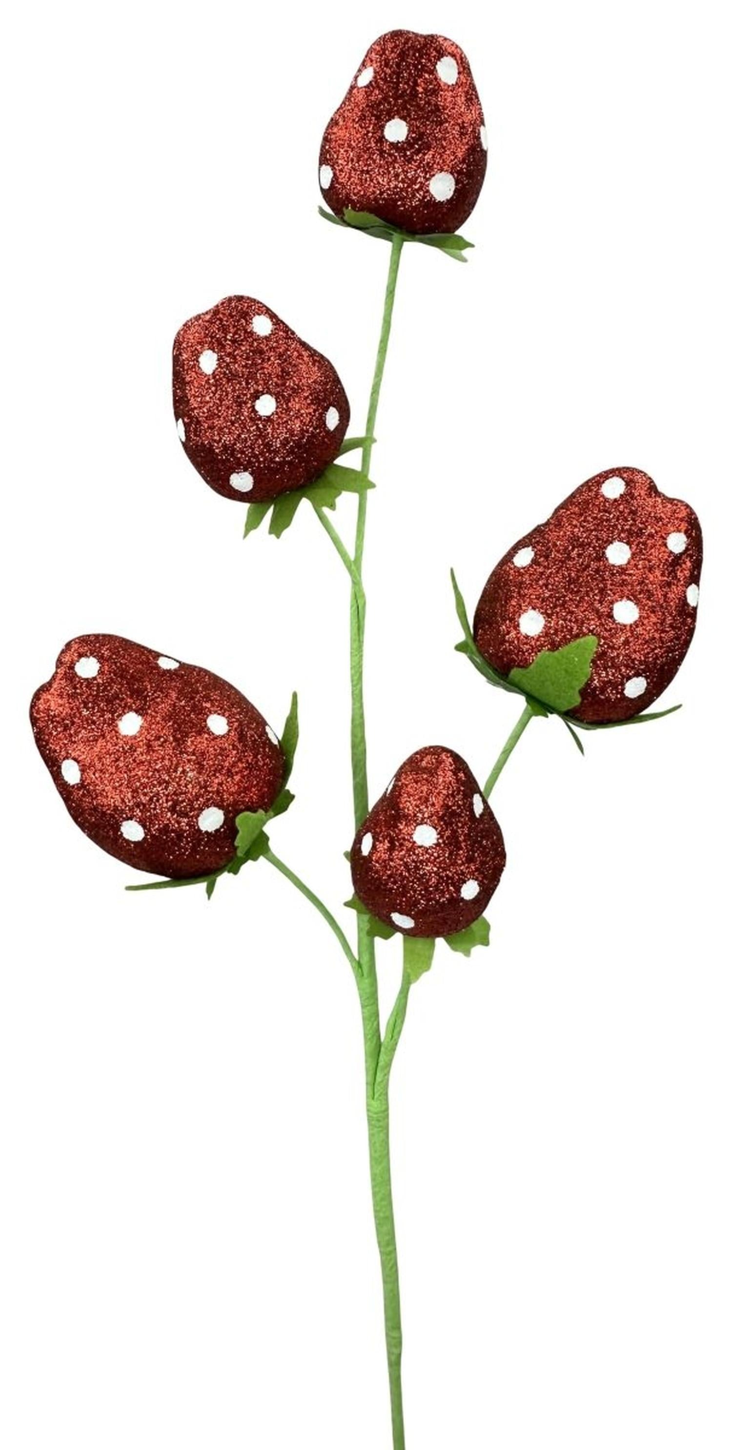 22in Glitter Polka Dot Strawberry Spray