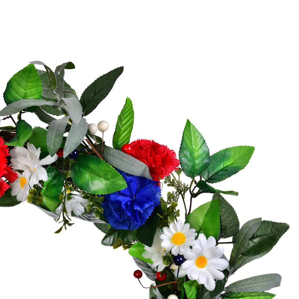 Shop For 22inch Artificial Mixed Floral Patriotic Wreath