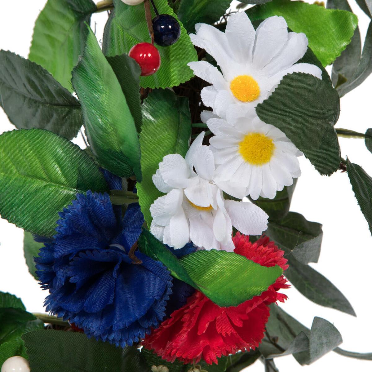 Shop For 22inch Artificial Mixed Floral Patriotic Wreath