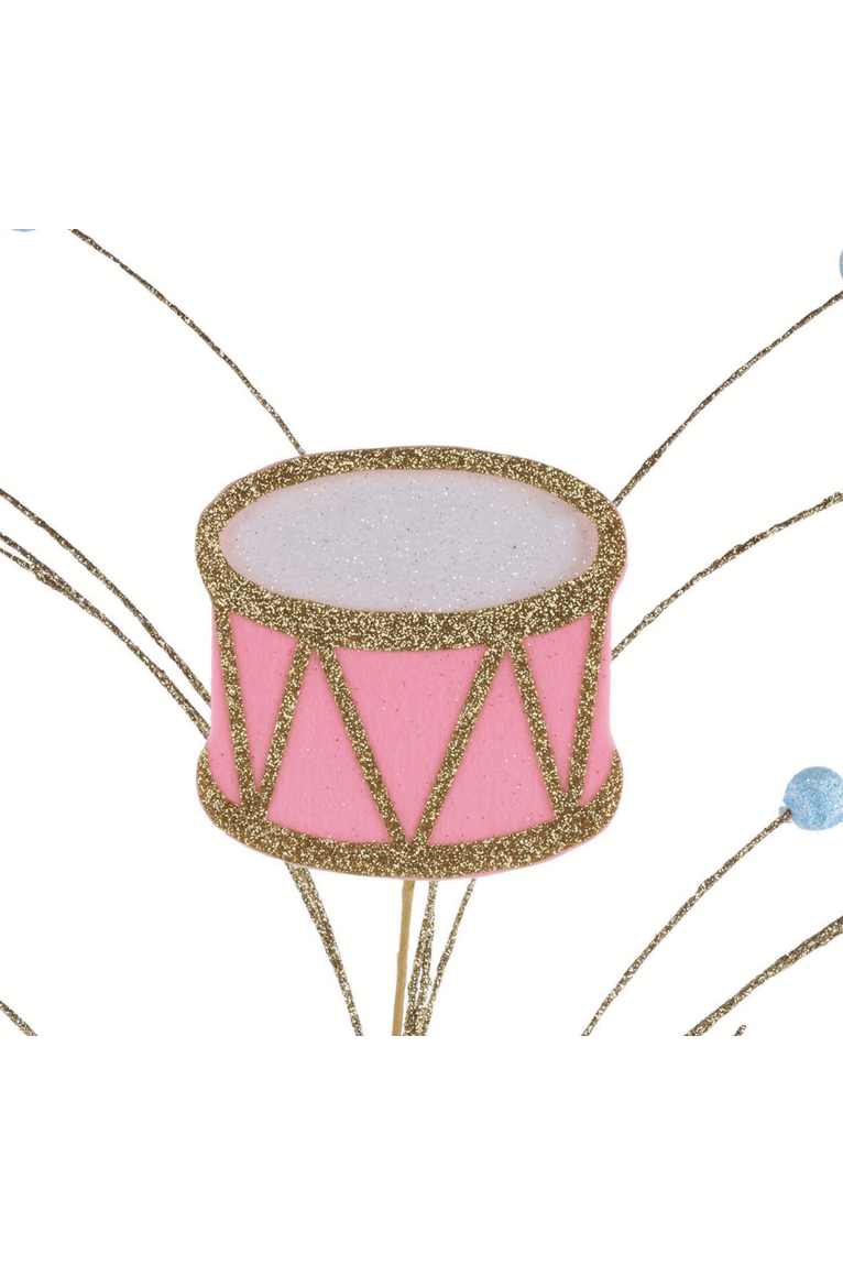 Shop For 23" Felt Glitter Nutcracker Drum Spray: Pastel