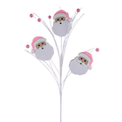 Shop For 23" Felt Glitter Santa Face Spray: Pink
