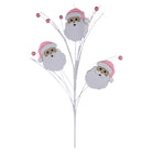 Shop For 23" Felt Glitter Santa Face Spray: Pink