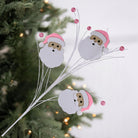 Shop For 23" Felt Glitter Santa Face Spray: Pink