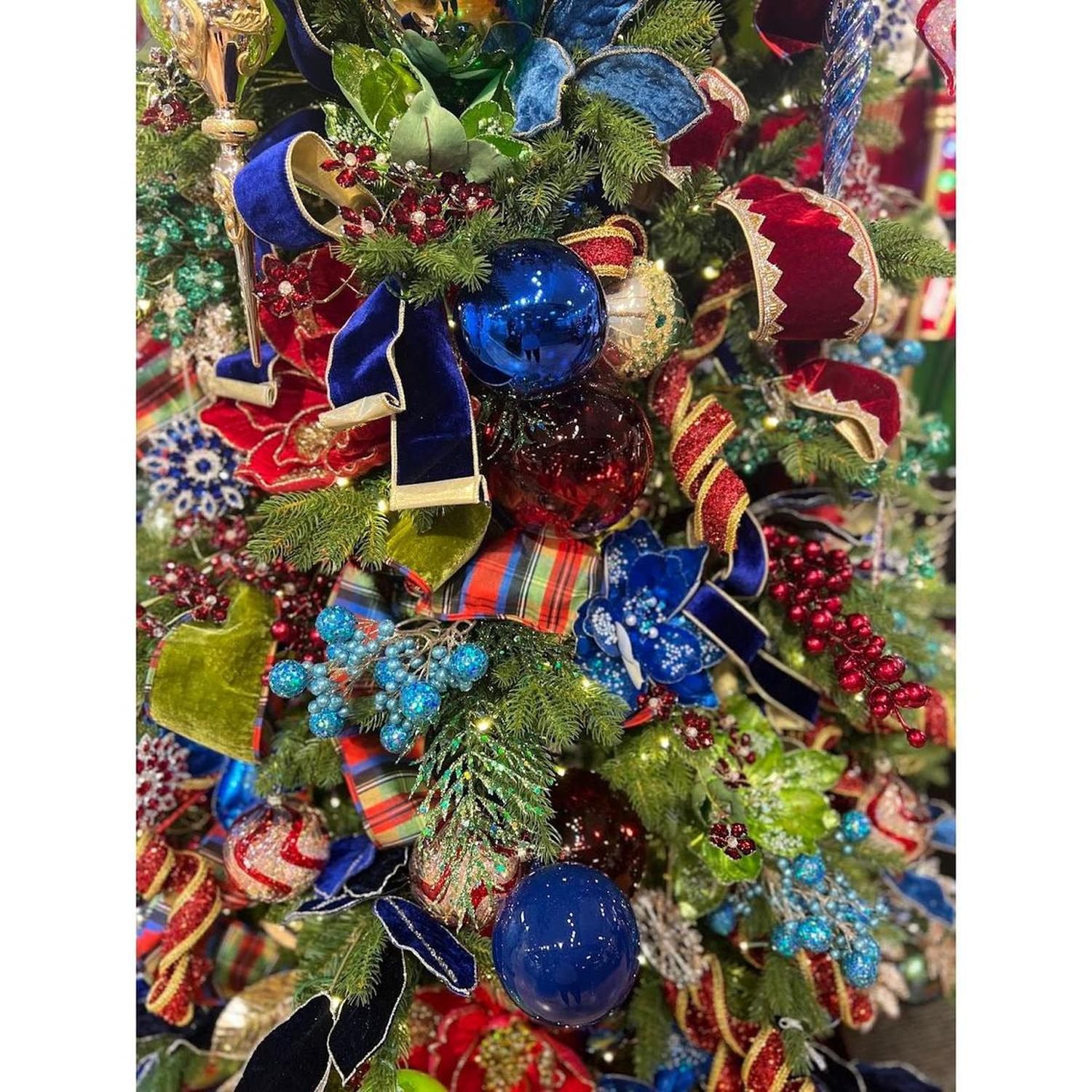 23" Glitter Ball Spray: Blue