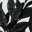 Shop For 23" Glitter Bay Leaf Spray: Black
