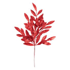 Shop For 23" Glitter Bay Leaf Spray: Red