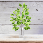 Shop For 23" Metallic Ficus Leaf Spray: Lime Green (Set of 12)