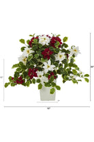 Shop For 23” Poinsettia Holly Artificial Planter