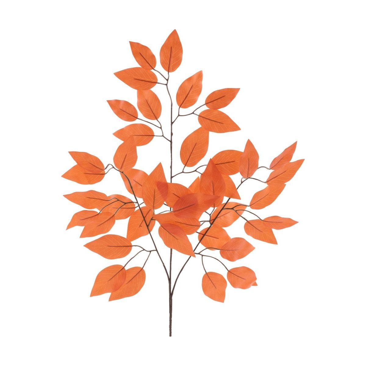 Shop For 23" Silk Ficus Spray: Burnt Orange (Set of 12)