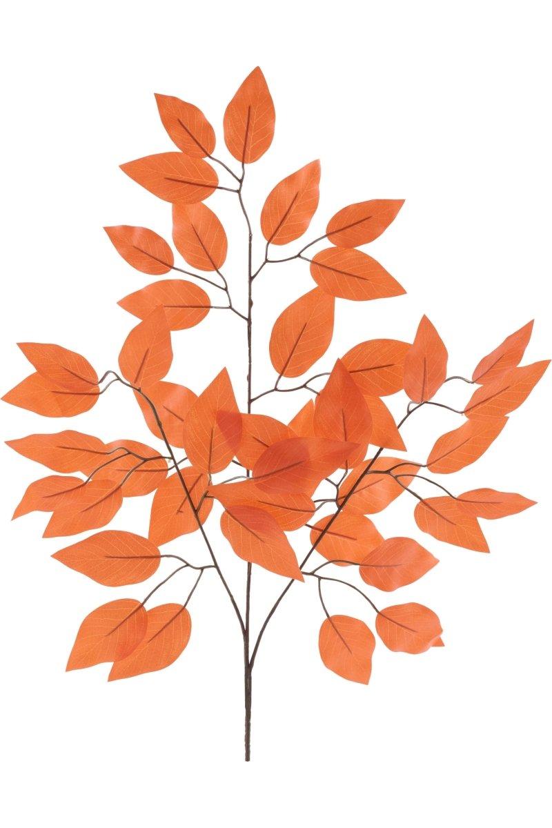 Shop For 23" Silk Ficus Spray: Burnt Orange (Set of 12)