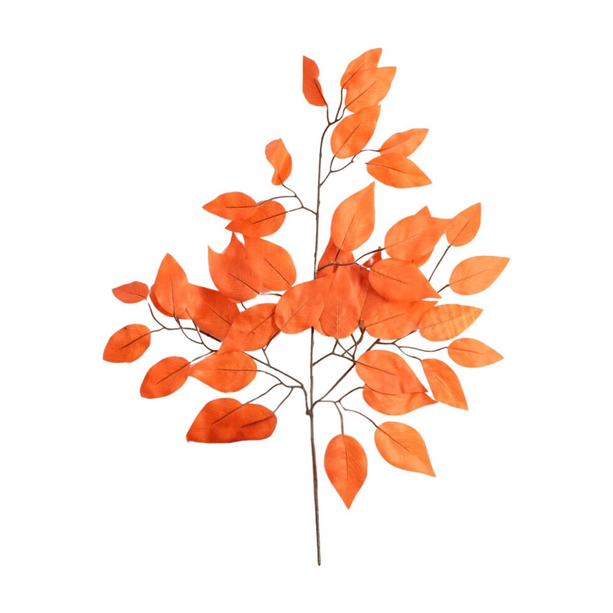 Shop For 23" Silk Ficus Spray: Burnt Orange (Set of 12)