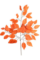 Shop For 23" Silk Ficus Spray: Burnt Orange (Set of 12)