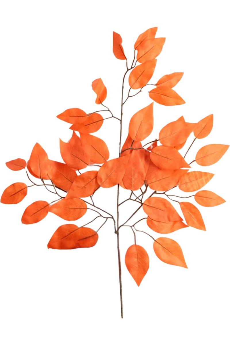 Shop For 23" Silk Ficus Spray: Burnt Orange (Set of 12)