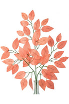 Shop For 23" Silk Ficus Spray: Coral (Set of 12)