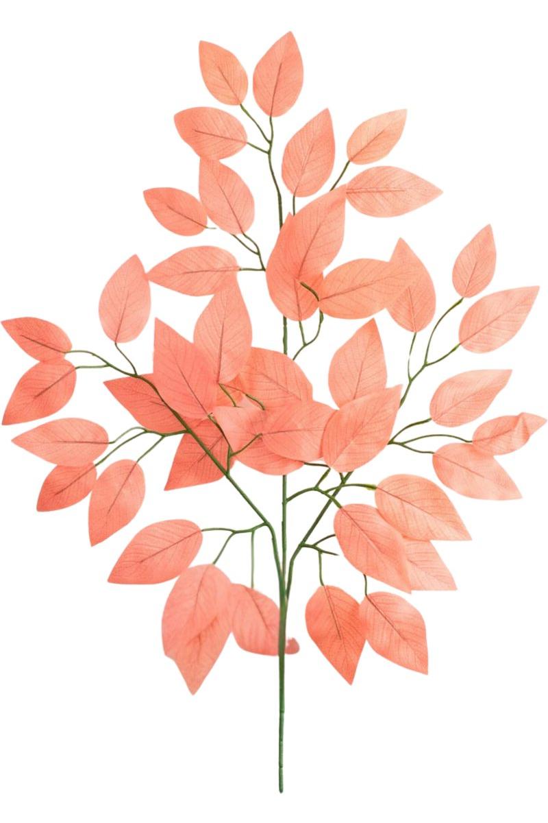 Shop For 23" Silk Ficus Spray: Coral (Set of 12)