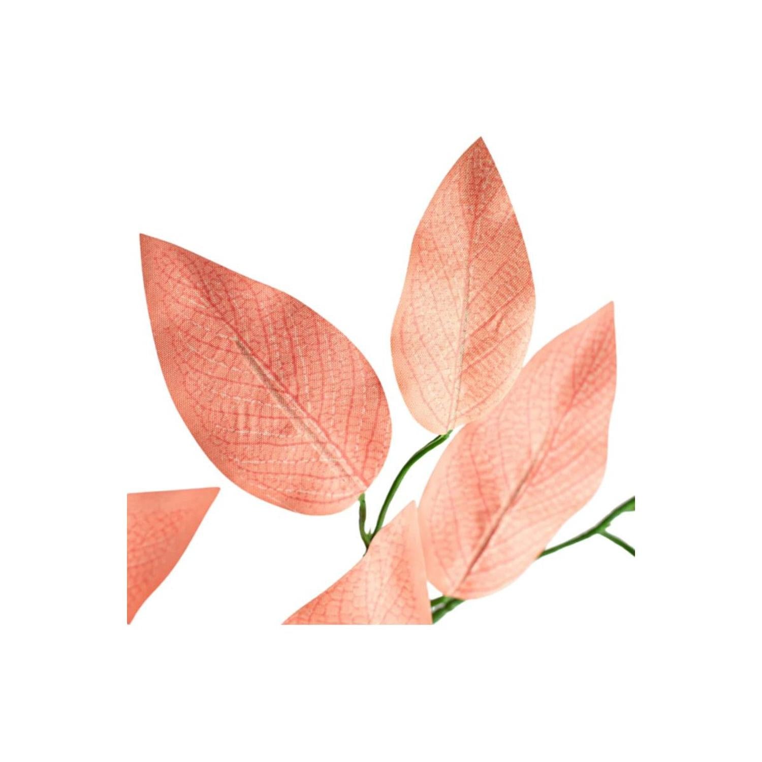 23" Silk Ficus Spray: Coral (Set of 12)