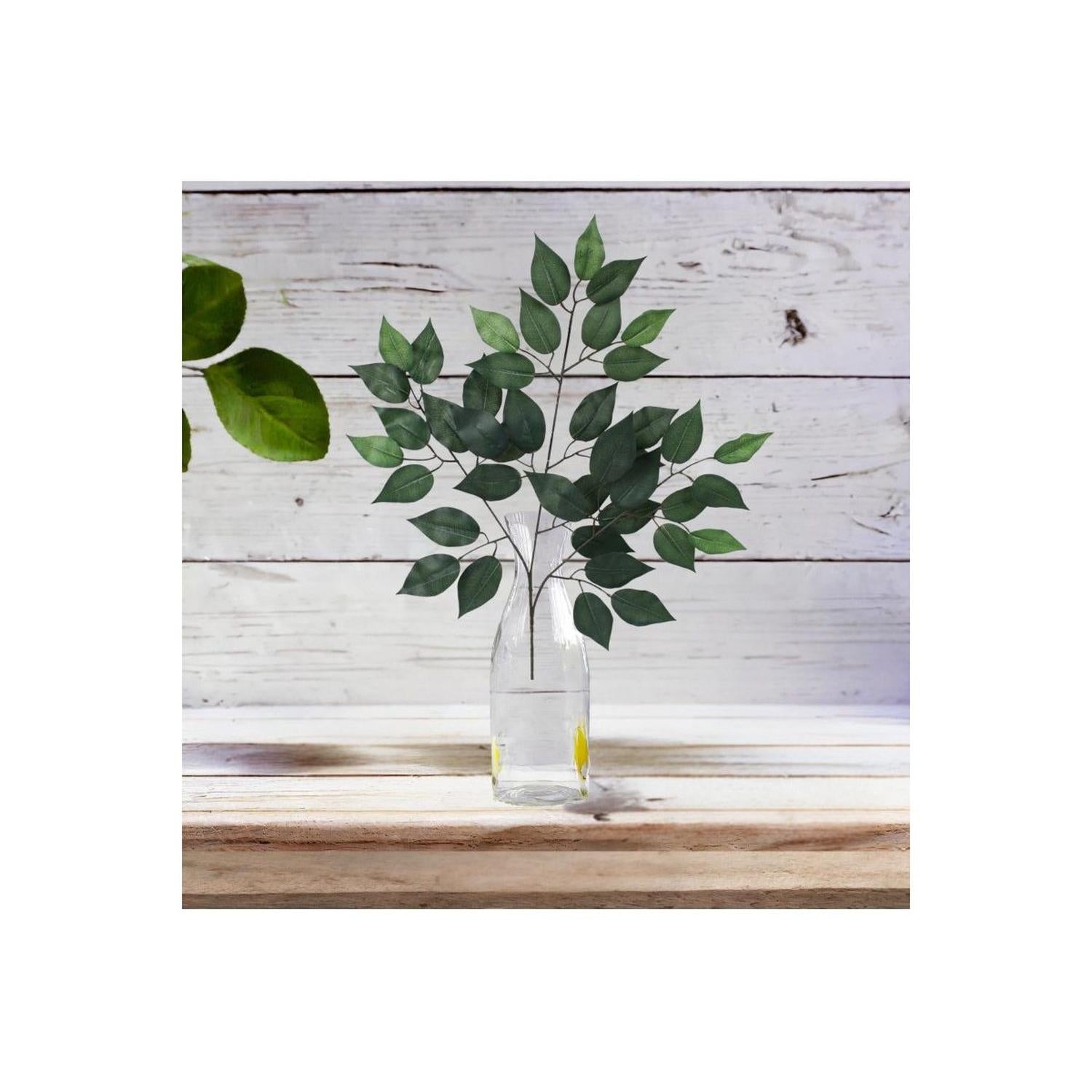 23" Silk Ficus Spray: Green (Set of 12)