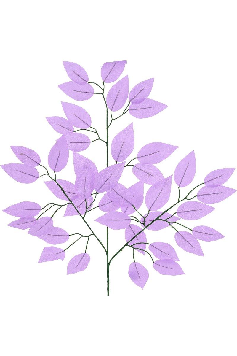 Shop For 23" Silk Ficus Spray: Lavender (Set of 12)