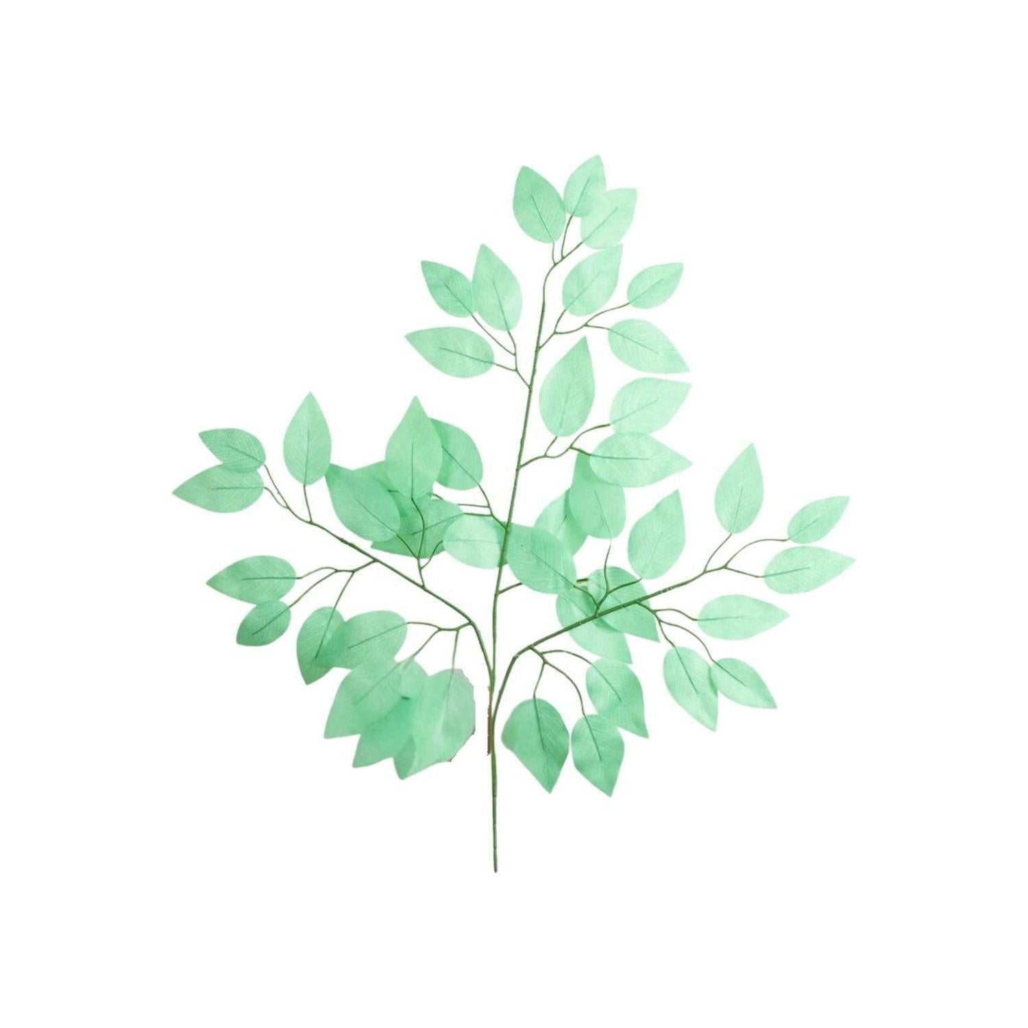 23" Silk Ficus Spray: Mint Green (Set of 12)
