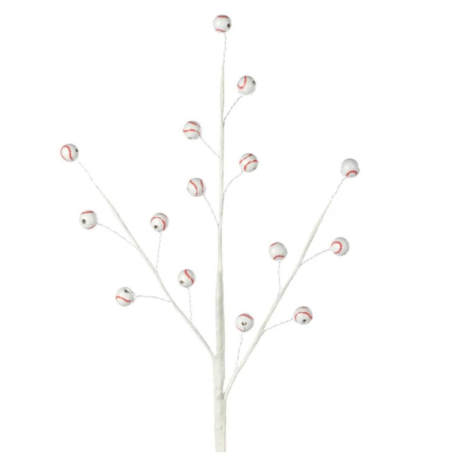 23" Wood Bead Sports Ball Spray: Baseball