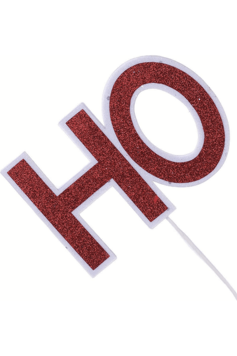 Shop For 23.5" Glitter Ho Ho Ho Spray: Red