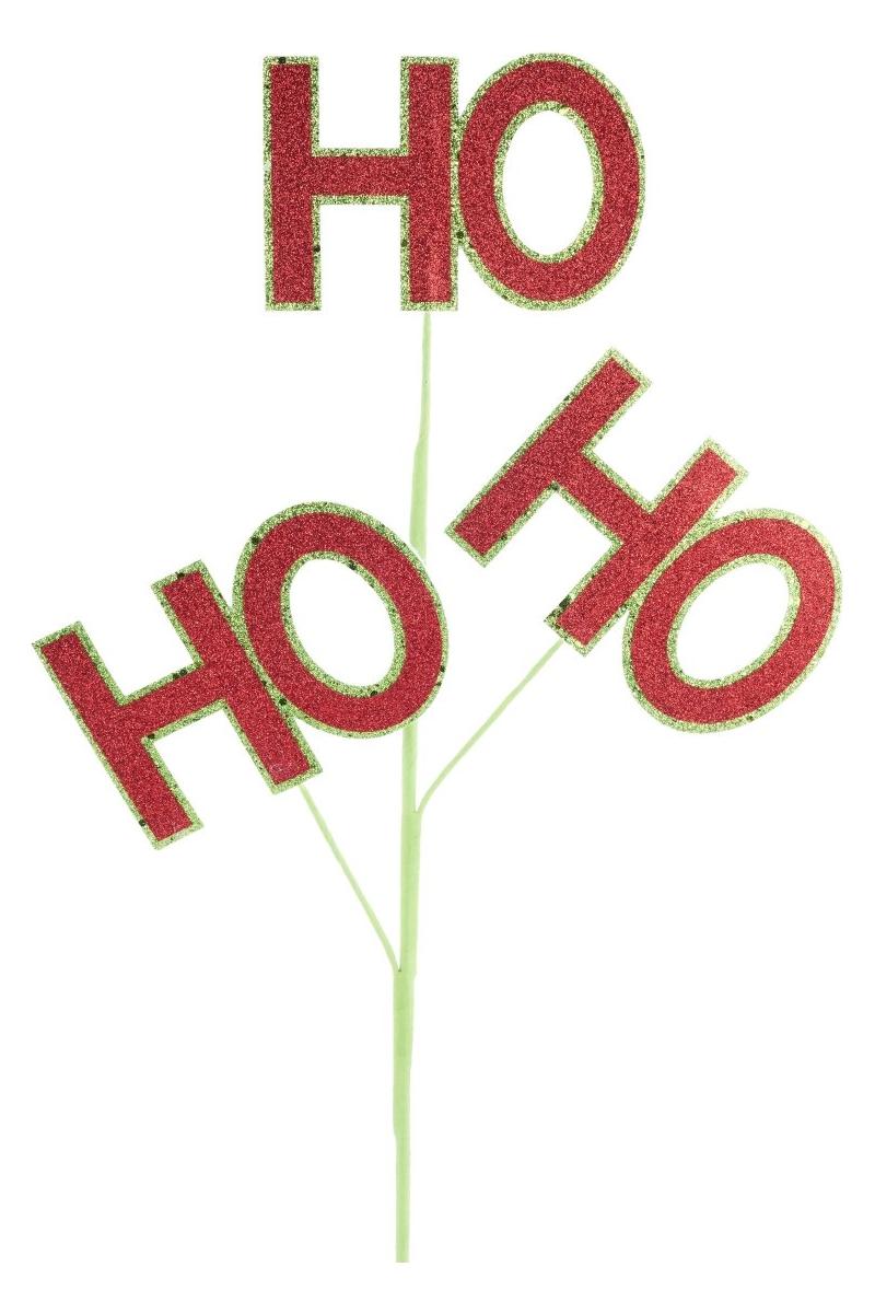 Shop For 23.5" Glitter Ho Ho Ho Spray: Red/Green