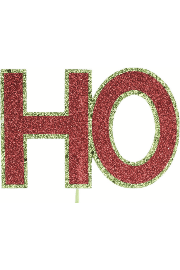 Shop For 23.5" Glitter Ho Ho Ho Spray: Red/Green