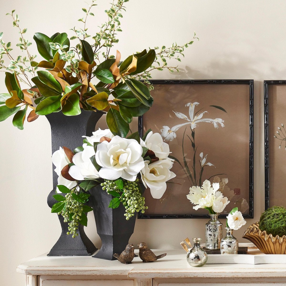 Shop For 23.5in Black Urn Floral Vase