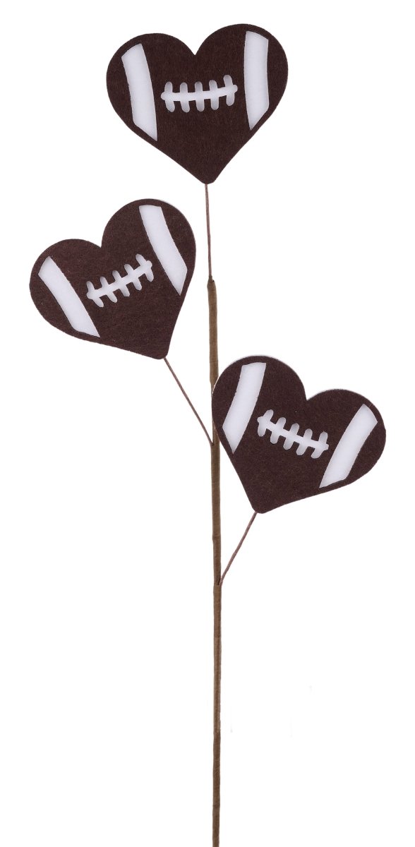 Shop For 23in Felt Fabric Football Hearts Spray