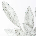 Shop For 23in Glitter Bay Leaf Spray: White/Silver