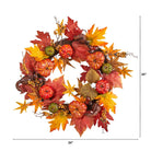 Shop For 24” Autumn Pumpkin and Berries Artificial Fall Wreath