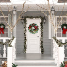 Shop For 24" Christmas Wreath, Prelit with Frosty Branches