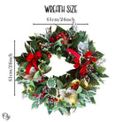 Shop For 24" Christmas Wreath, Prelit with Frosty Branches