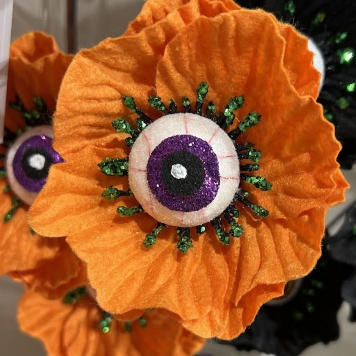 Shop For 24" Eyeball Flower Spray: Orange