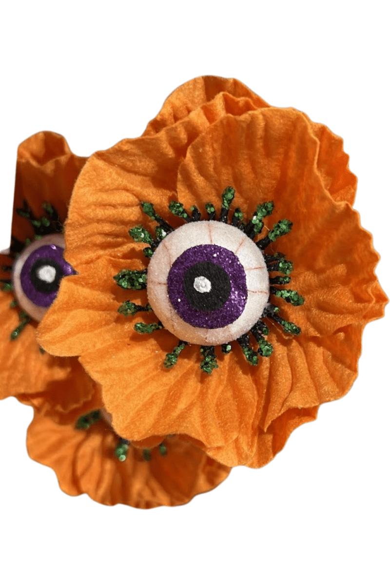 Shop For 24" Eyeball Flower Spray: Orange