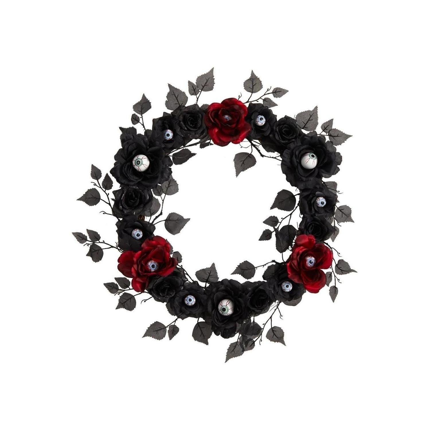Shop For 24” Eyeball Rose Halloween Artificial Wreath