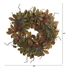 Shop For 24” Fatsia with Berries Autumn Artificial Wreath