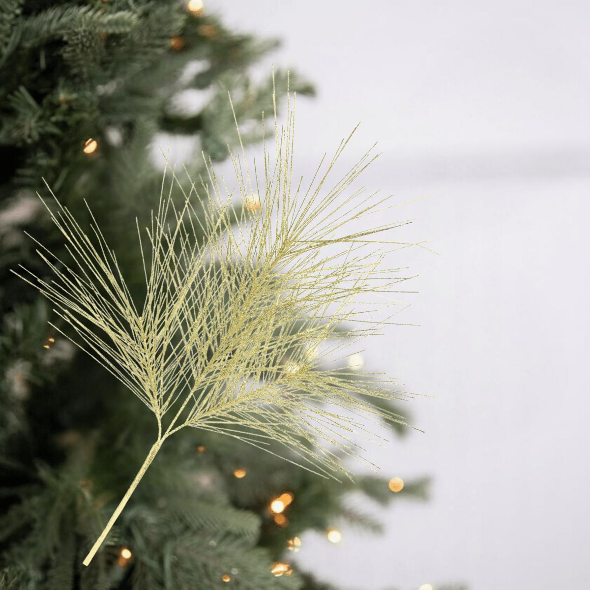 Shop For 24" Glitter Pine Pick: Champagne