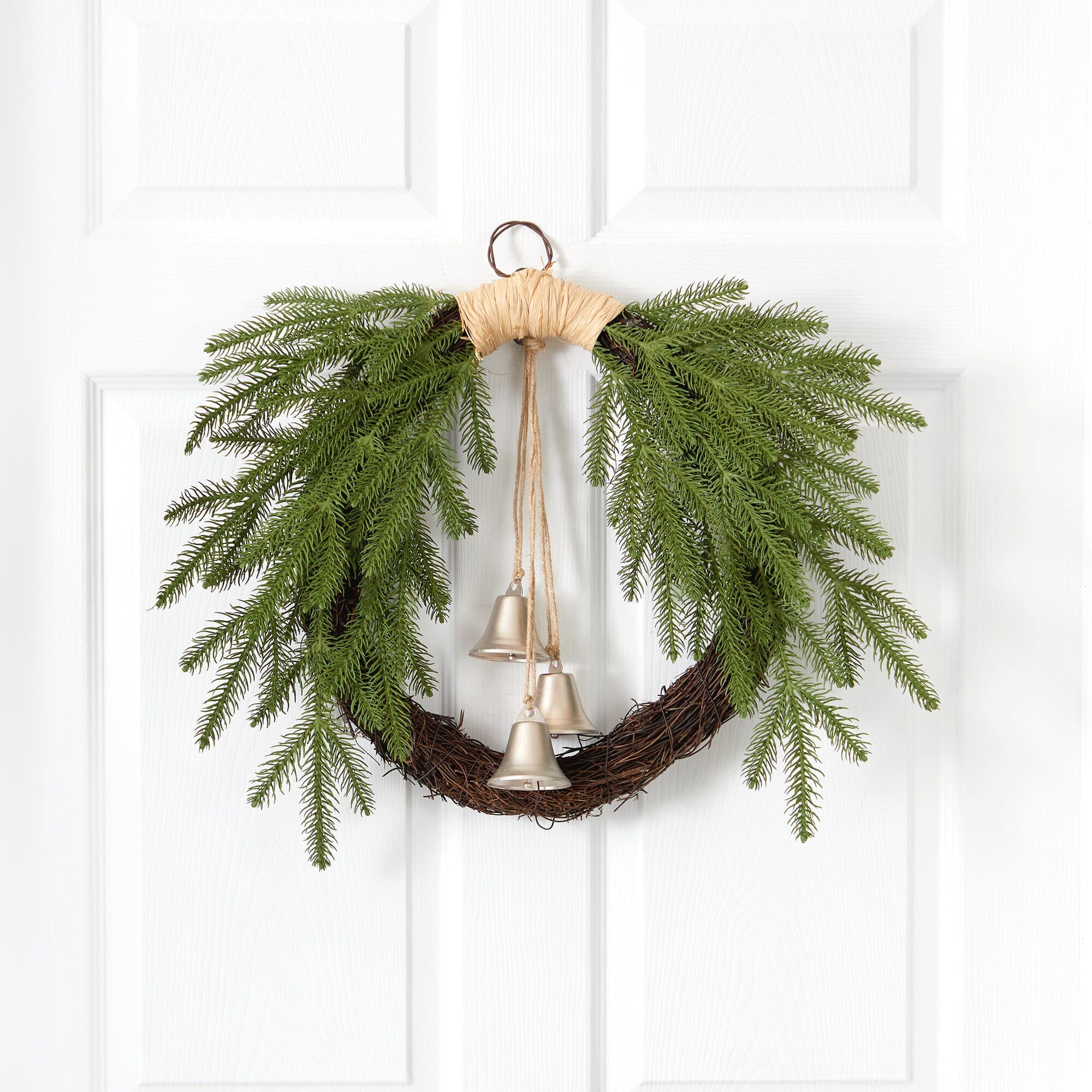 Shop For 24” Holiday Christmas Pine and Bells Wreath