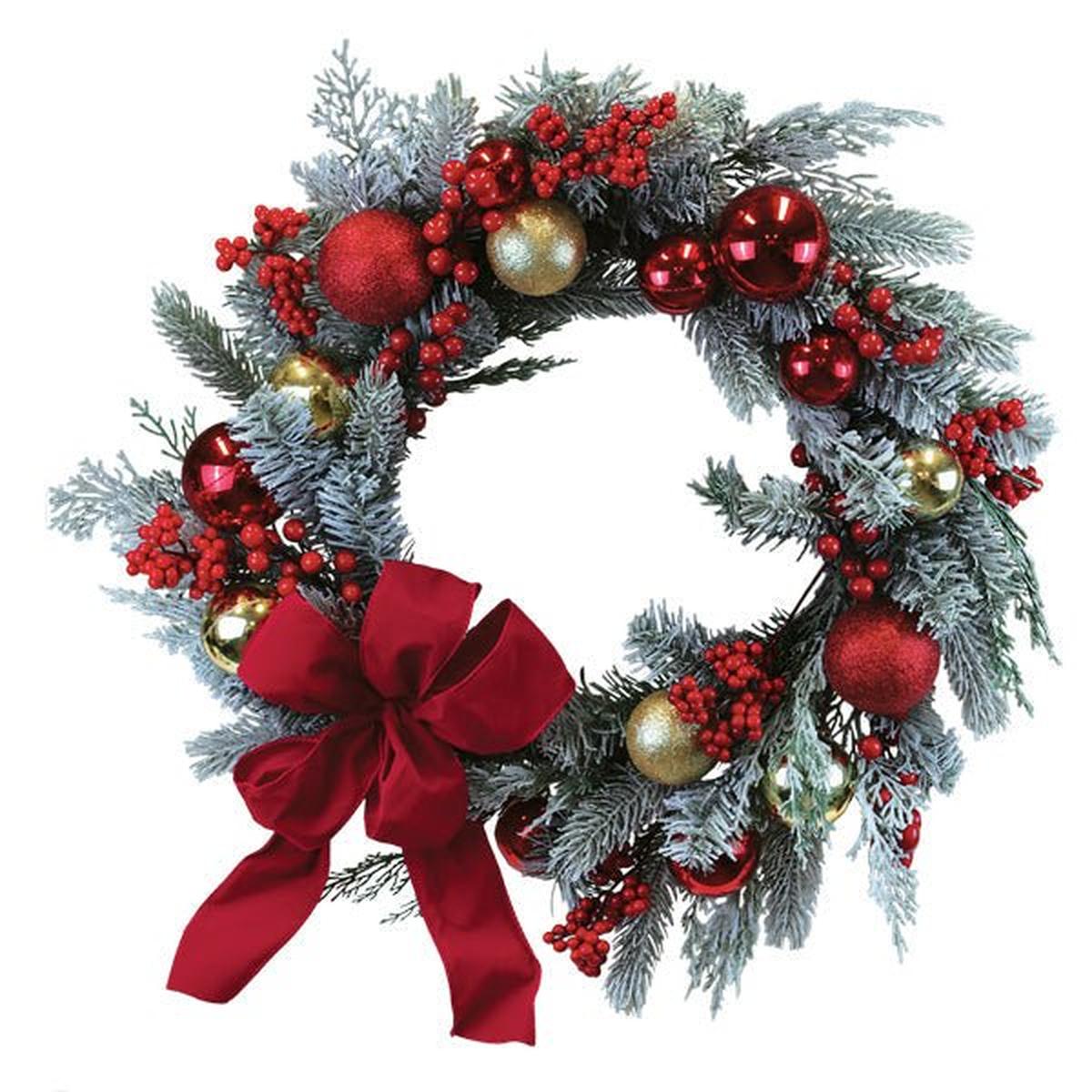 Shop For 24" Holiday Splendor Red And Gold Aspen Wreath