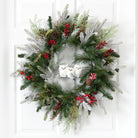 Shop For 24” Holiday Winter Owl Family Pinecone Berry Christmas Artificial Wreath